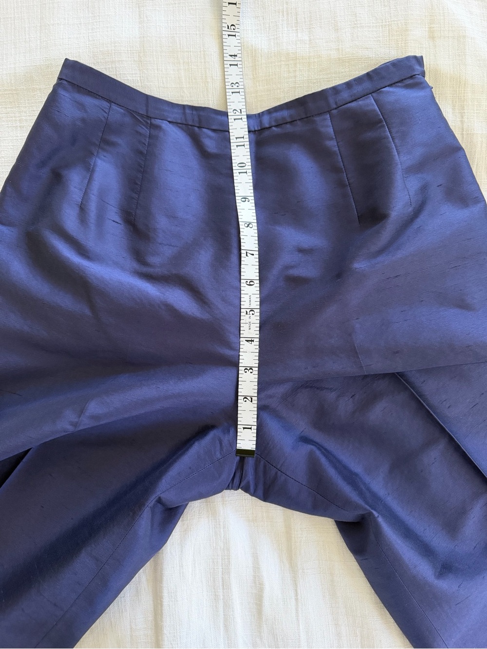 Talbots 100% Silk Shantung Pants Purple Size 4 - Picture 9 of 13